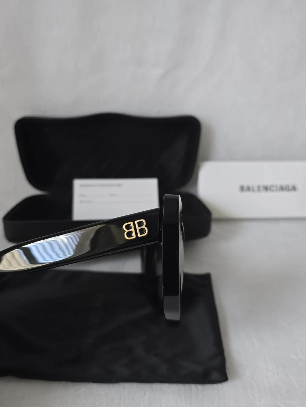Balenciaga Women's Black Cat-Eye Sunglasses